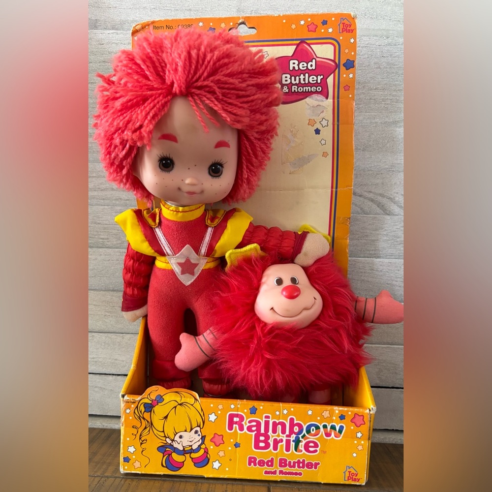 Rainbow Red Butler & Romeo Plush Doll Set - Red and Yellow Accents 2003 - Picture 4 of 13